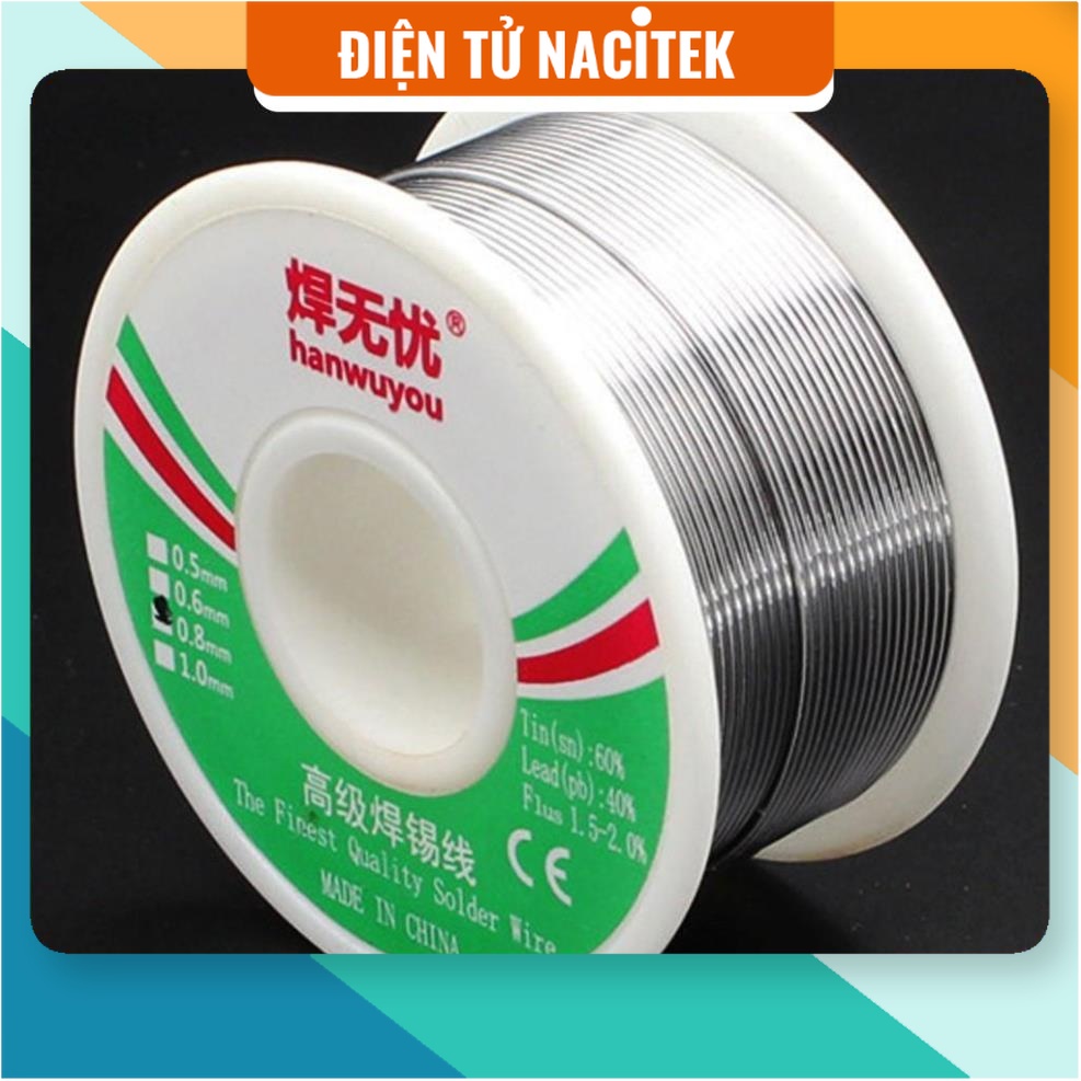 Thiếc hàn 0.5 50g, 0.5 100g, 0.6 50g, 0.6 100g, 0.8 50g, 0.8 100g, 1.0 100g