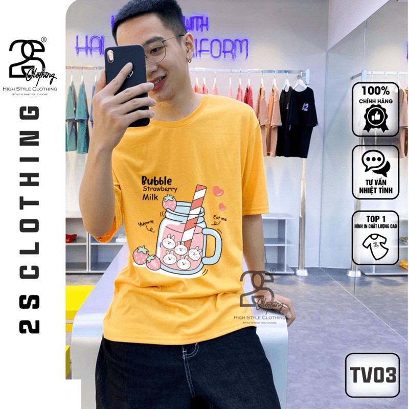 Áo Phông Nữ Giấu Quần Tay Lỡ Form Rộng 2s Clothing Áo Thun Unisex Nam Nữ Cotton Oversize Giá Rẻ In Hình Dễ Thương TV03