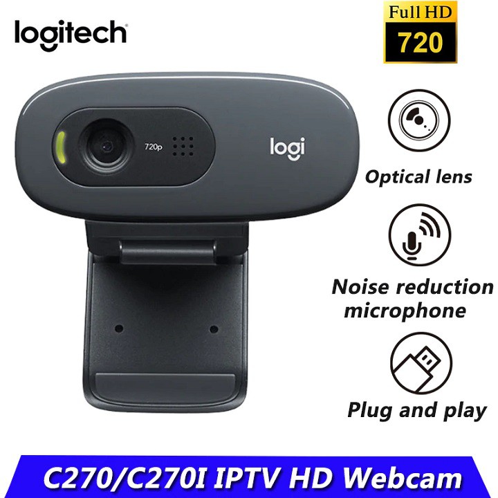 WEBCAM MÁY TÍNH LOGITECH C270 - Hàng Chính Hãng