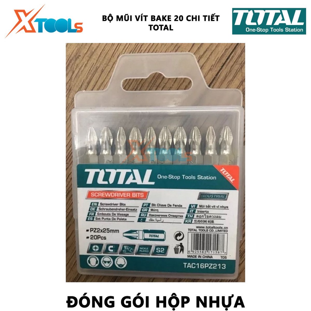 Bộ mũi vít bake TOTAL | chất liệu thép không gỉ theo công nghệ S2 [CHÍNH HÃNG] [XTOOLs]