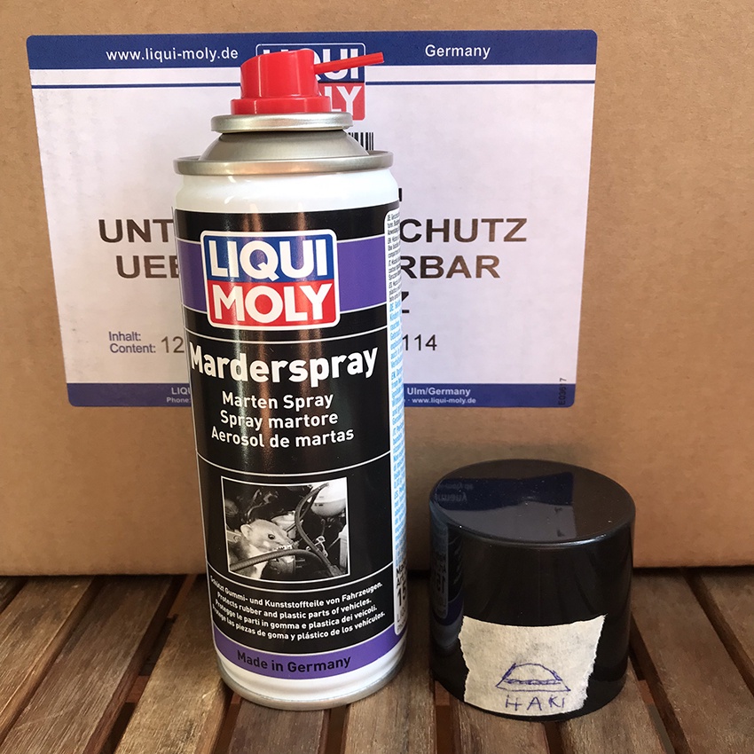 Chai xịt đuổi chuột xe ô tô, chống chuột khoang máy, cắn xe ô tô, xua đuổi chuột Liqui Moly chính hãng nhập Đức