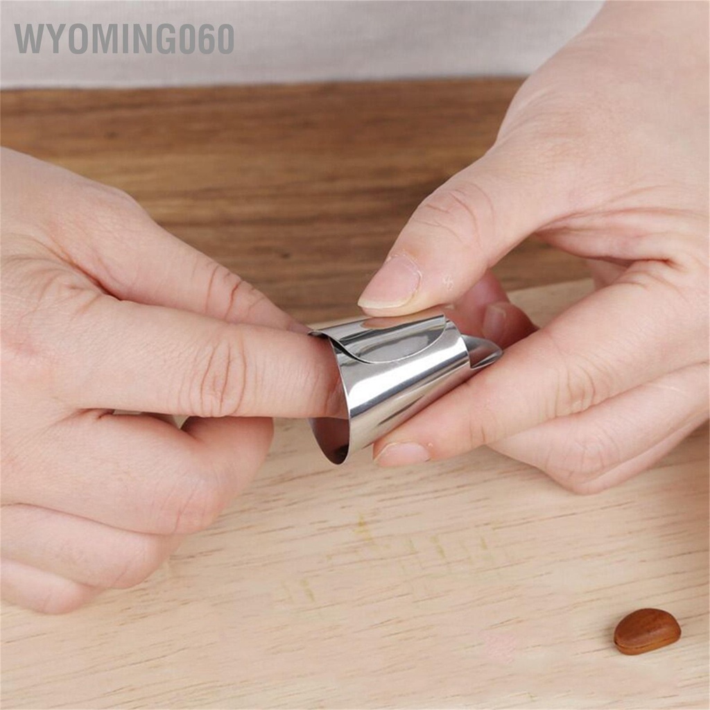 Wyoming060 Stainless Steel Finger Guard Rustproof Adjustable Cutting Protector for Household Kitchen