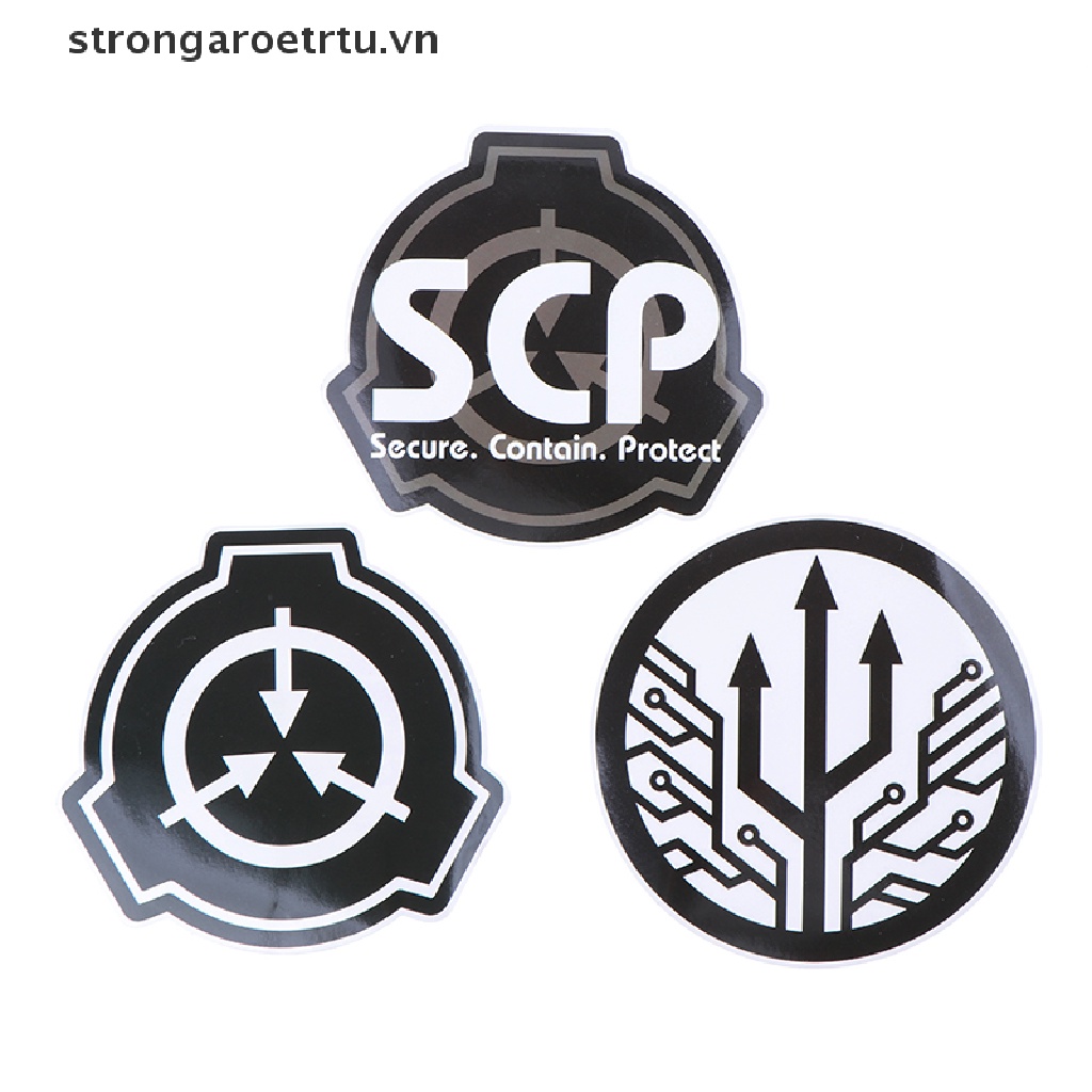 Set 5 Sticker Dán Nền SCP Vinyl Chống Nước Cho Laptop Guitar Ván Trượt Tủ Lạnh