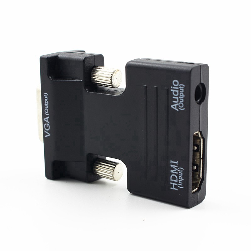 Đầu chuyển đổi HDMI sang VGA 3.5mm hỗ trợ 1080P kèm cáp âm thanh