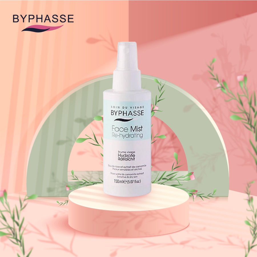 Xịt khoáng Byphasse 150ml cấp nước mọi loại da (Gồm màu tím+màu xanh)