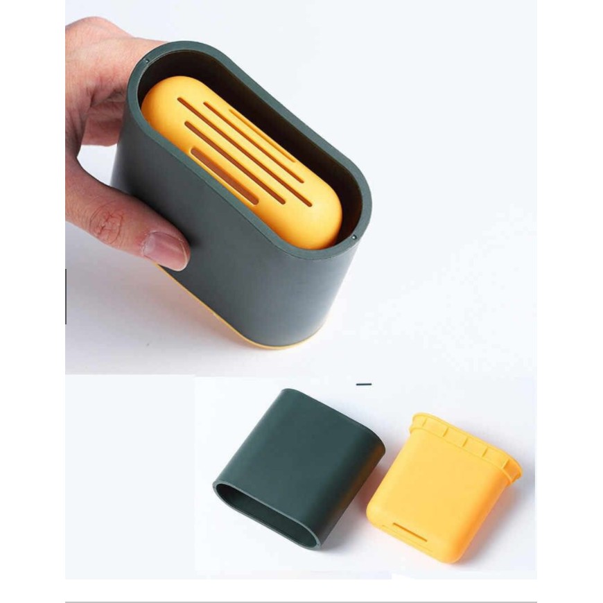 Dụng Cụ Nhà Tắm ♥️Freeship♥️ Chổi Cọ Nhà Vệ Sinh Silicon - Có Hộp Để Cọ Cao Cấp