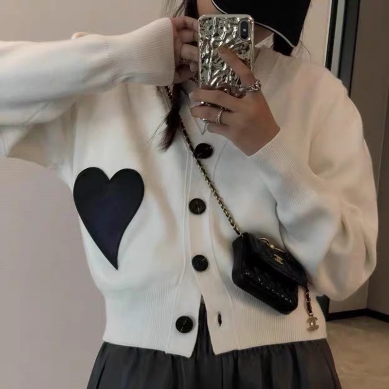 SUXI Áo Cardigan Dệt Kim Tay Dài Dáng Ôm Cổ Chữ V Lưng Cao Thời Trang Mùa Thu Dành Cho Nữ