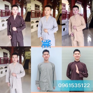 Đồ lam đi chùa Bộ Lãnh Tụ vải Kate cotton mịn thoáng