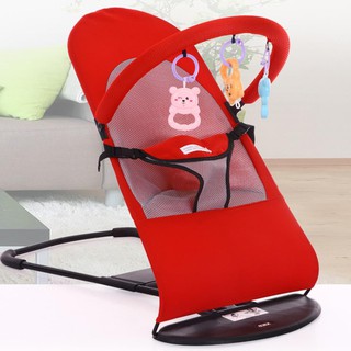 Ghế nhún tạo rung lưới thoáng khí gối đầu - ghế rung nhún đa năng cho bé nằm chơi ngủ uống sữa