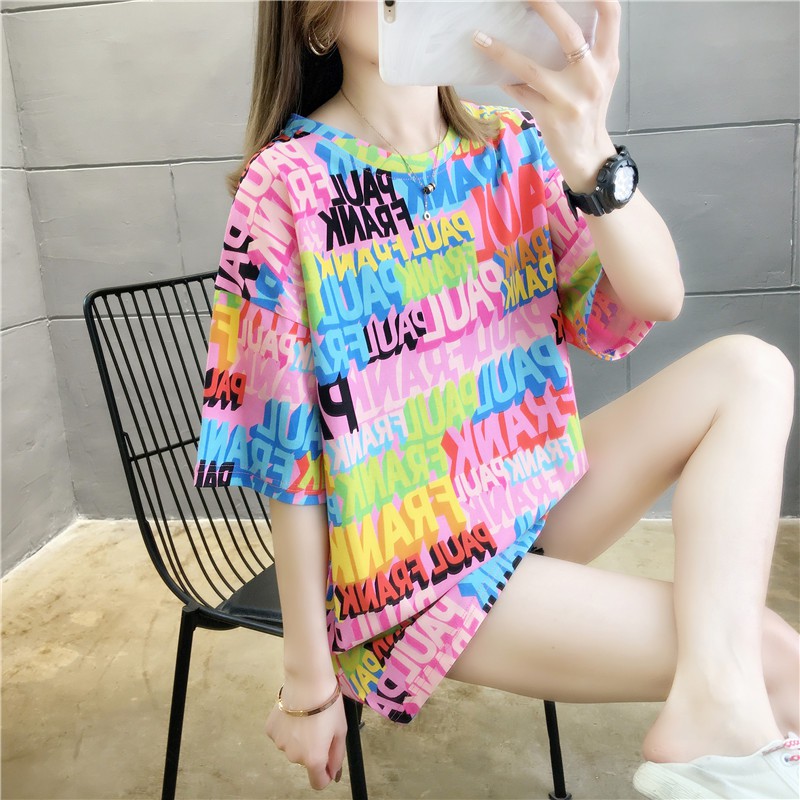 T-Shirt Female Short Sleeve 2021 New Summer Dress Long Models Small Daisy Korean Version Of Loose European Clothing Semi