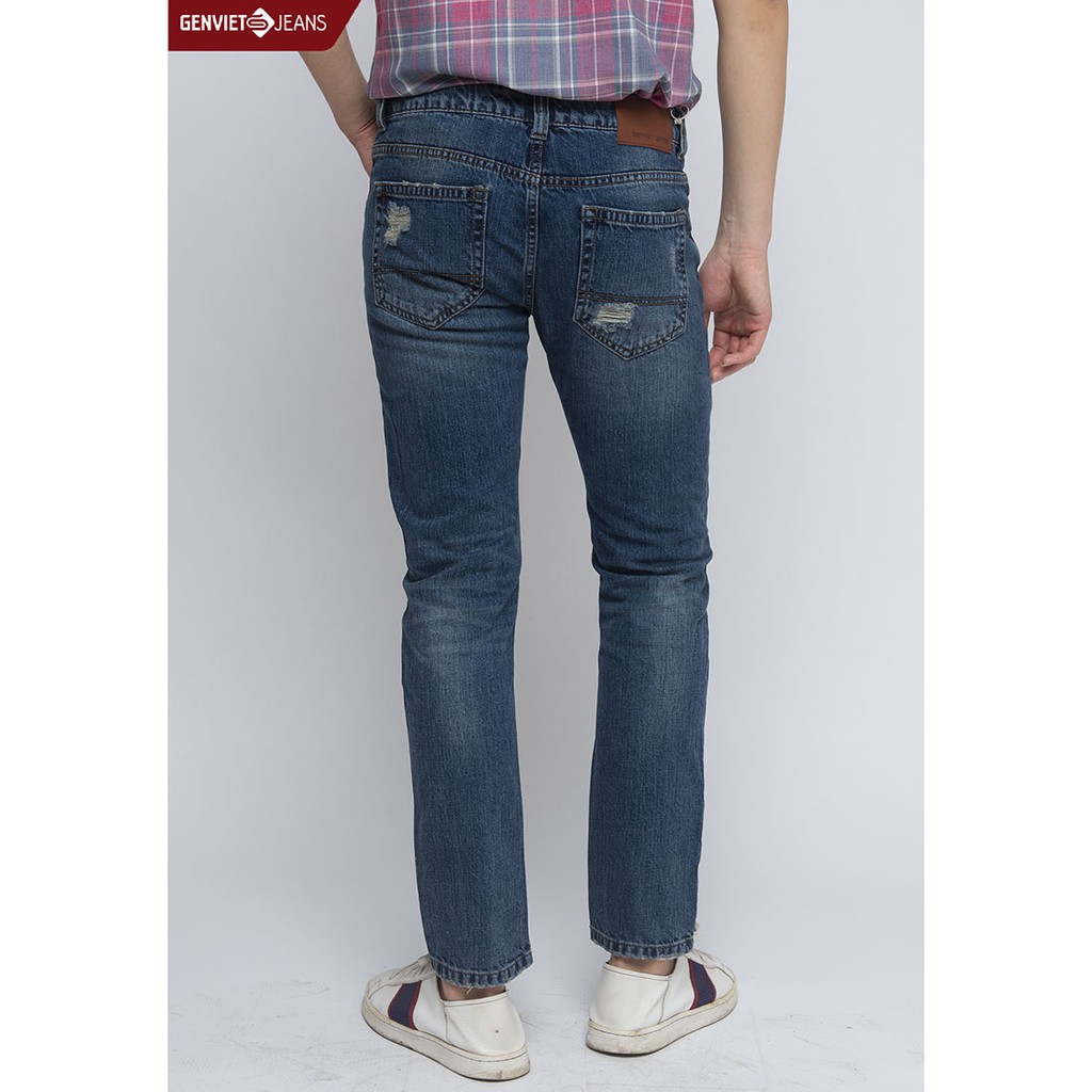  X1103J722 - Quần Dài GENVIET Jeans Nam Phối Xước | BigBuy360 - bigbuy360.vn