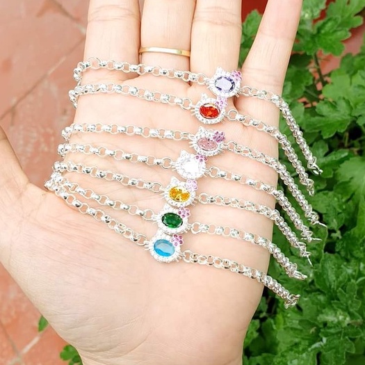 Vòng tay trẻ em,Lắc tay Bạc Bé Gái , Bền đẹp chắn chắn, Vòng tay cho các bé từ 1 đến 10 tuổi, Ảnh thật