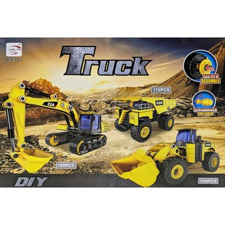 LEGO 180 miếng ghép - Lắp ráp xe múc công trình