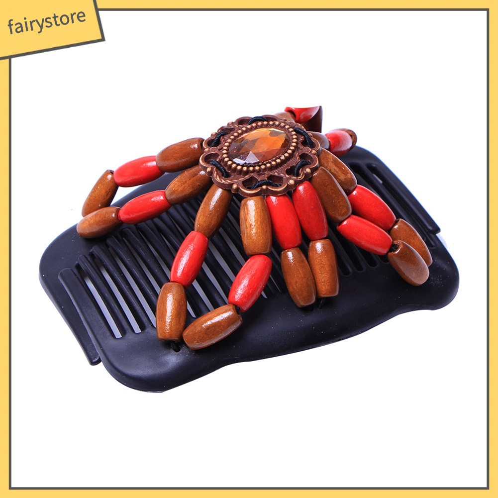 Lược Cài Tóc Đính Hạt Phong Cách Retro Thời Trang Cho Nữ