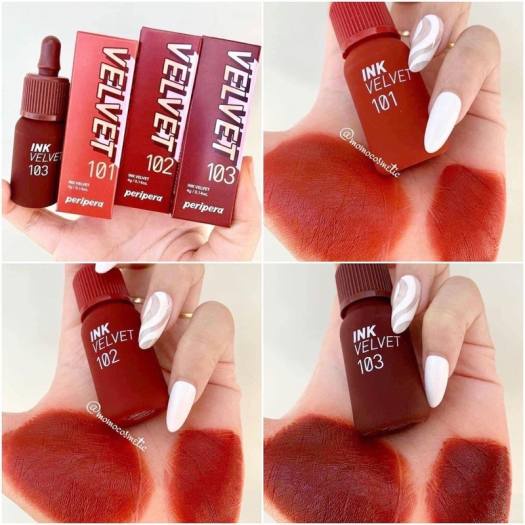 Son Kem Lì Ink Velvet Màu 101 - 102 - 103 mẫu mới 2022