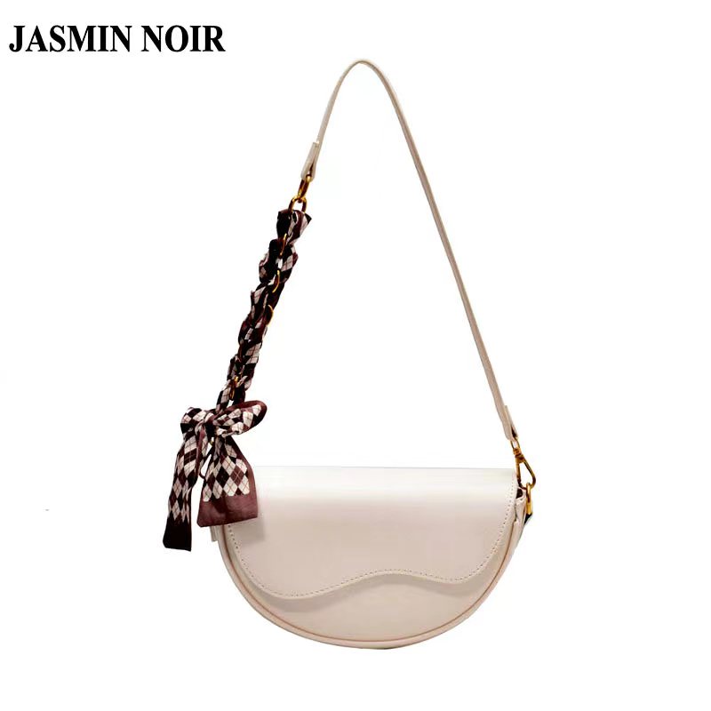 Túi Đeo JASMIN NOIR Chéo Vai Bằng Da PU Hình Yên Ngựa Thời Trang Dành Cho Nữ