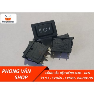 Công tắc bập bênh KCD1 - 21x15mm-2 kênh-3 chân-ON-OFF-ON