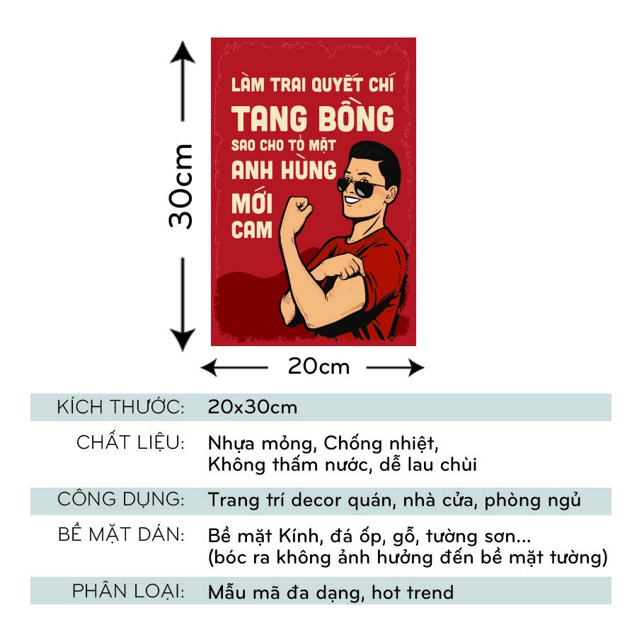 POSTER decal tranh decor dán tường Ca Dao Tục Ngữ khổ A4 1023