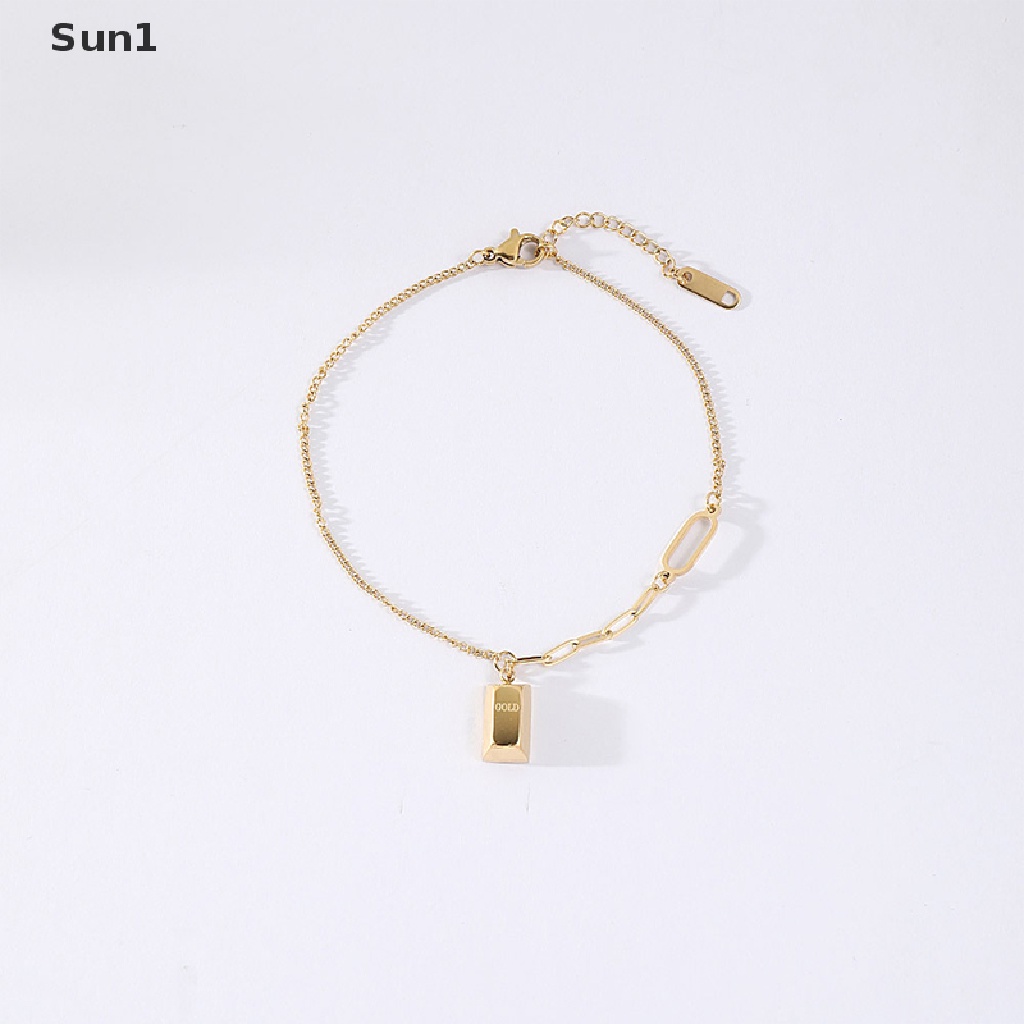 Lắc Chân Thép Titan Mạ Vàng 18K Thời Trang Dành Cho Nữ