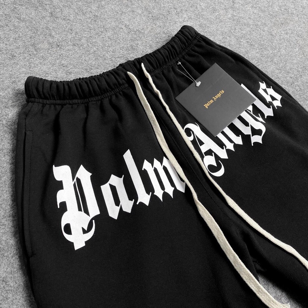 Quần Short lửng Palm Angles Unisex Nam Nữ chất thun Da Cá Ulzzang 𝗞𝗨𝗡