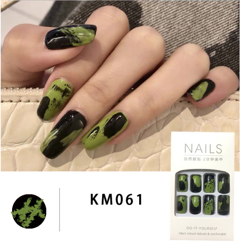 1 bộ 24 móng tay giả kèm keo đẹp làm nail /KM/