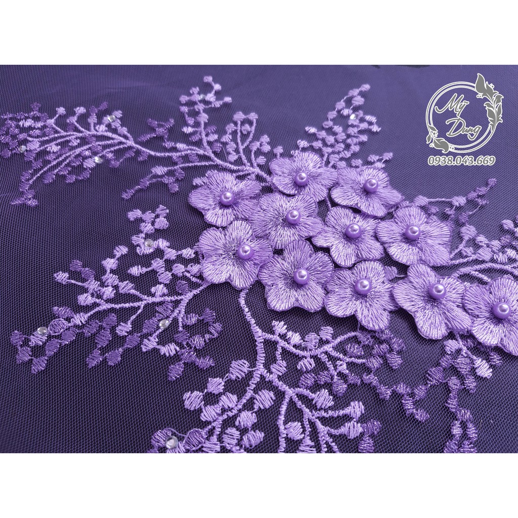 [Đủ màu] Combo 4 Bông lưới 3D phối đầm cực xinh (nhiều màu lựa chọn) - MS 79