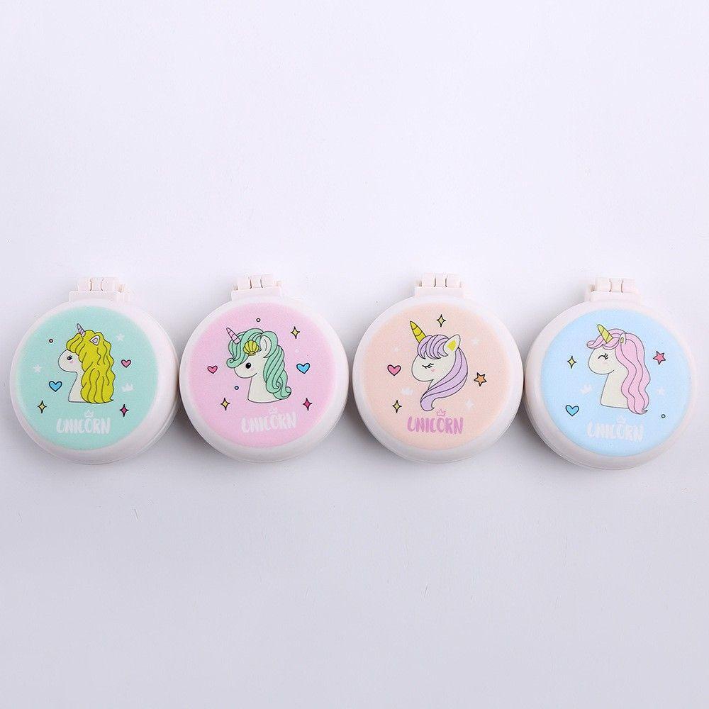 CABEZA Lược Chải Tóc Kèm Gương Trang Điểm Hình Kỳ Lân Dễ Thương