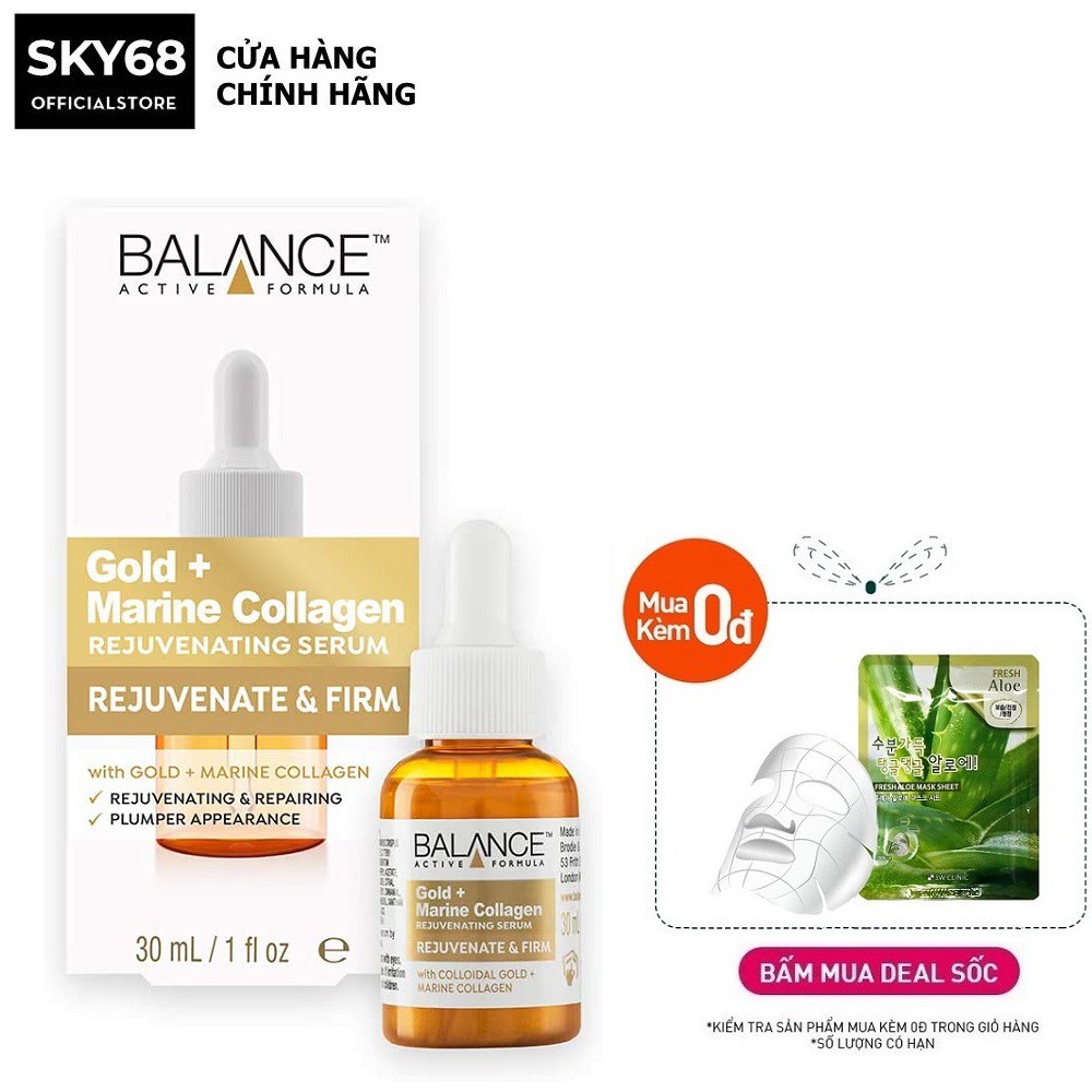 Serum Dưỡng Căng Bóng Da, Ngừa Lão Hóa Balance Gold Collagen Rejuvenating Serum 30ml
