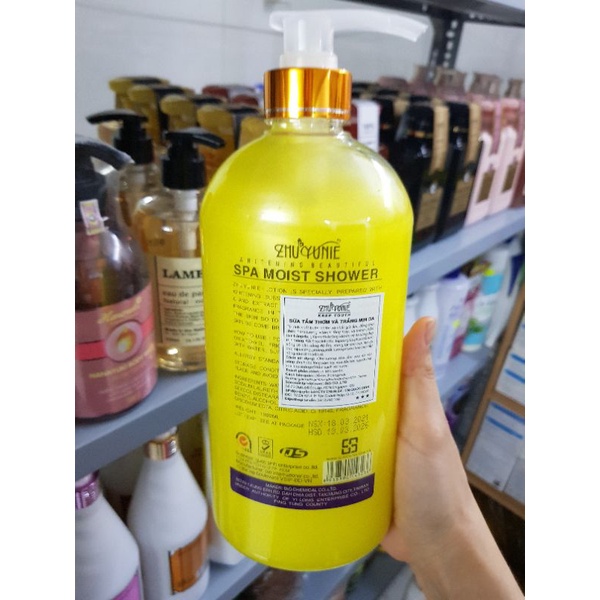 Sữa tắm thơm và trắng mịn da ZHUYUNIE whitening beatyful spa moist shower 1000ML