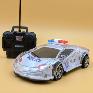 Xe cảnh sát điều khiển - Đèn led 3D xung quanh xe nhiều màu sắc đẹp mắt [Nhiều Mẫu]