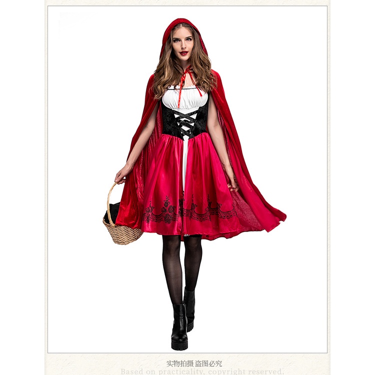 Bộ trang phục hóa trang cô bé quàng khăn đỏ dành cho hoá trang tiệc Halloween / Giáng sinh | BigBuy360 - bigbuy360.vn
