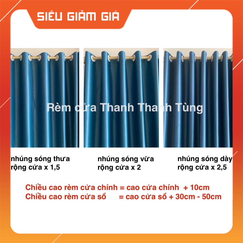 Rèm cửa, màn cửa gấm chống nắng cao cấp, cản sáng, may theo yêu cầu