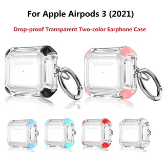 Ốp bảo vệ hộp đựng tai nghe Airpods 3 2021 Bluetooth bằng TPU mềm trong suốt chống sốc chống trầy xước chống rơi