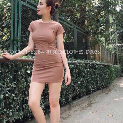 Đầm ôm body trơn tay cọc chất đẹp | BigBuy360 - bigbuy360.vn