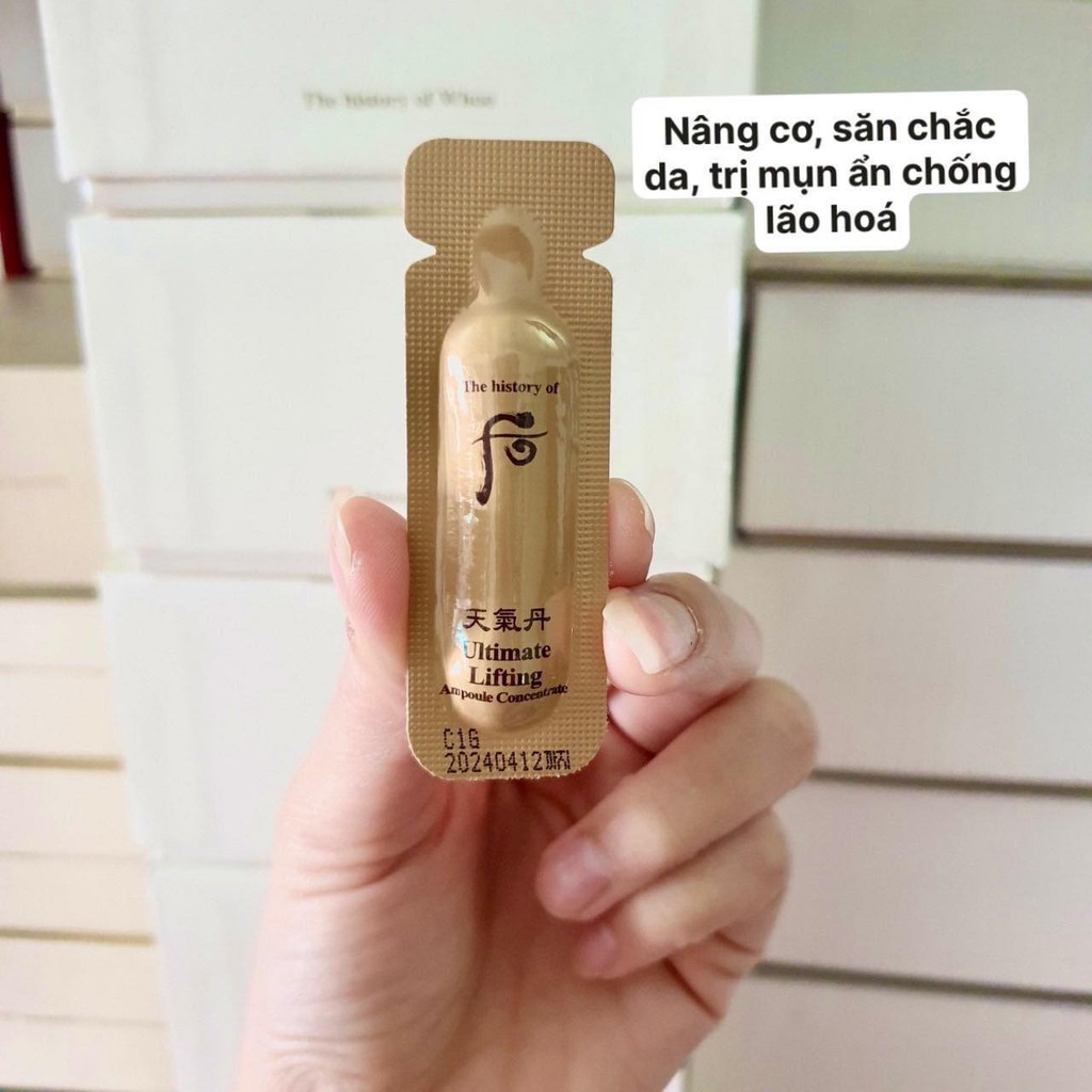 Tinh Chất Nâng Cơ Ultimate Lifting Whoo Săn Chắc Da, Chống Lão Hóa Giúp Da Căng Mịn 1ml