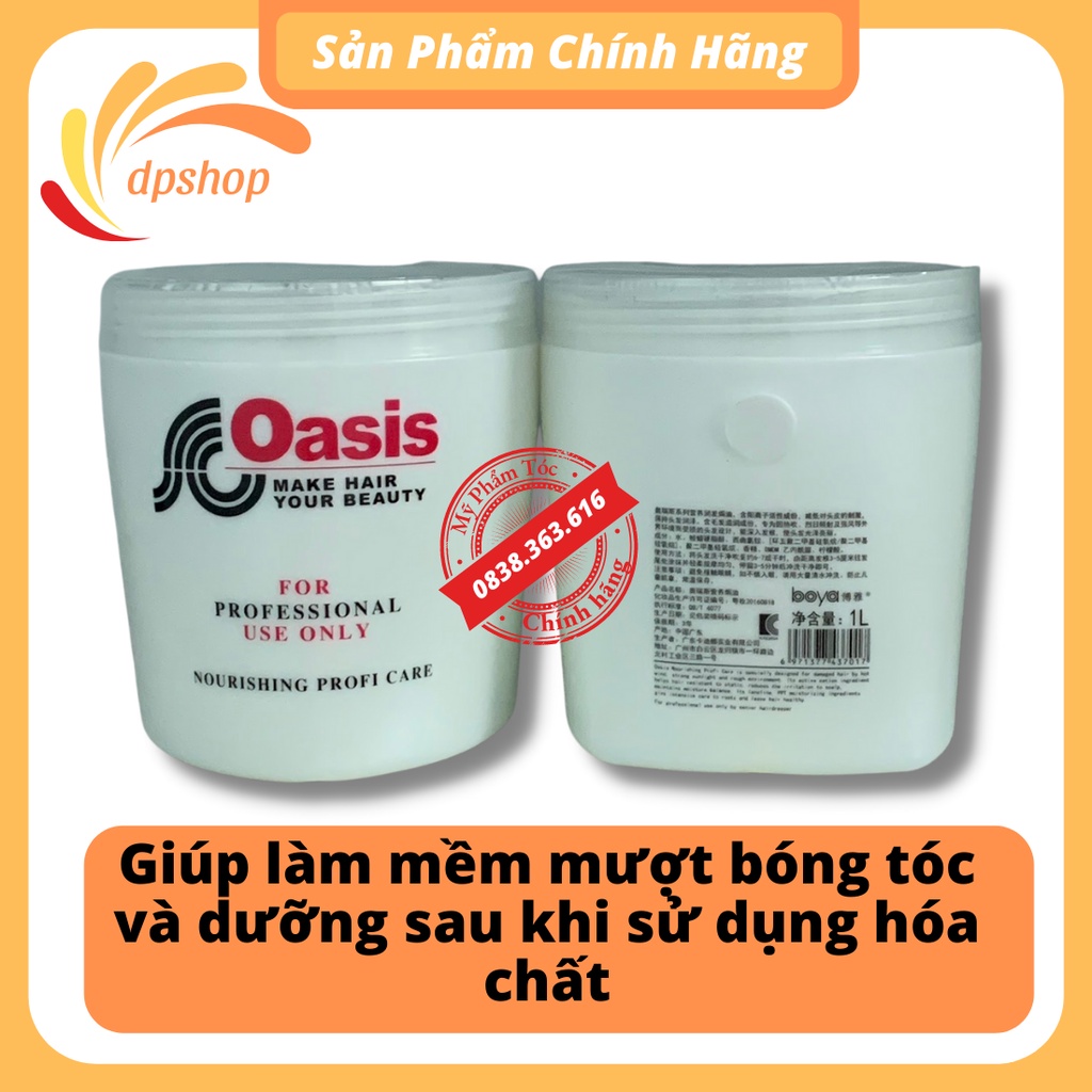 Kem ủ tóc hấp tóc OASIS 1000ML loại 1 chuẩn nội địa trung chăm sóc tóc mềm mượt phục hồi tự nhiên