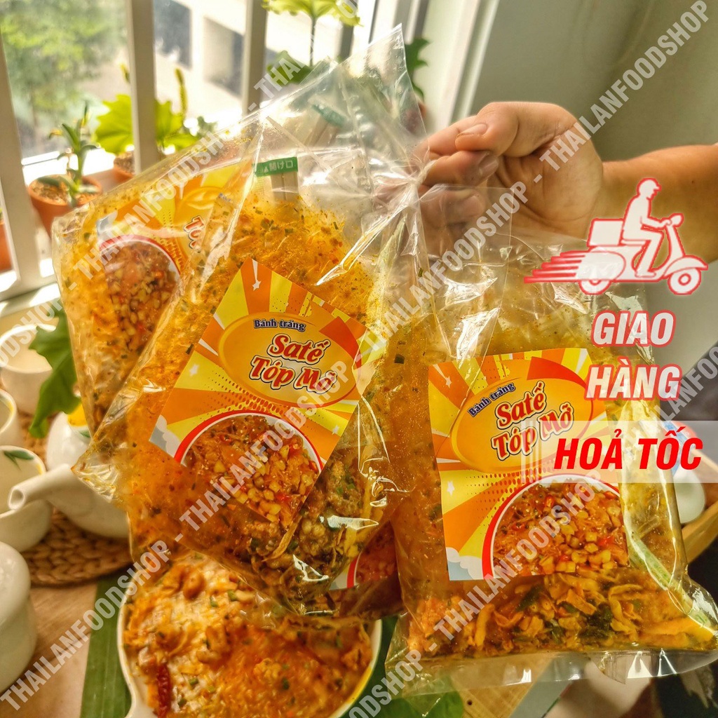 Bánh Tráng Sate Tóp Mỡ - Xâu 10 Gói