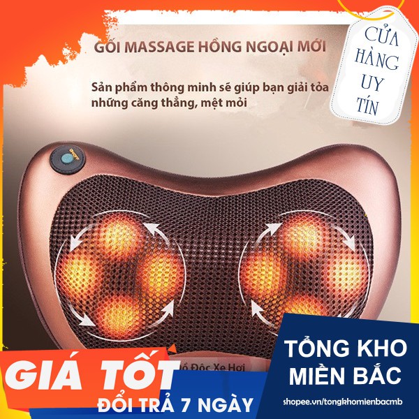 Gối massage hồng ngoại 8 quả cầu FP-8028(Hàng Mới)