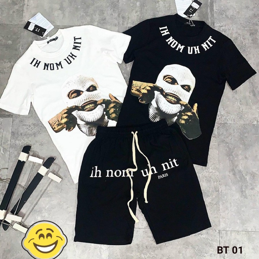 Bộ Quần Áo Thể Thao Nam Mặt NINJA Mùa Hè Hot 2021 Phối Màu Đen Trắng | BigBuy360 - bigbuy360.vn