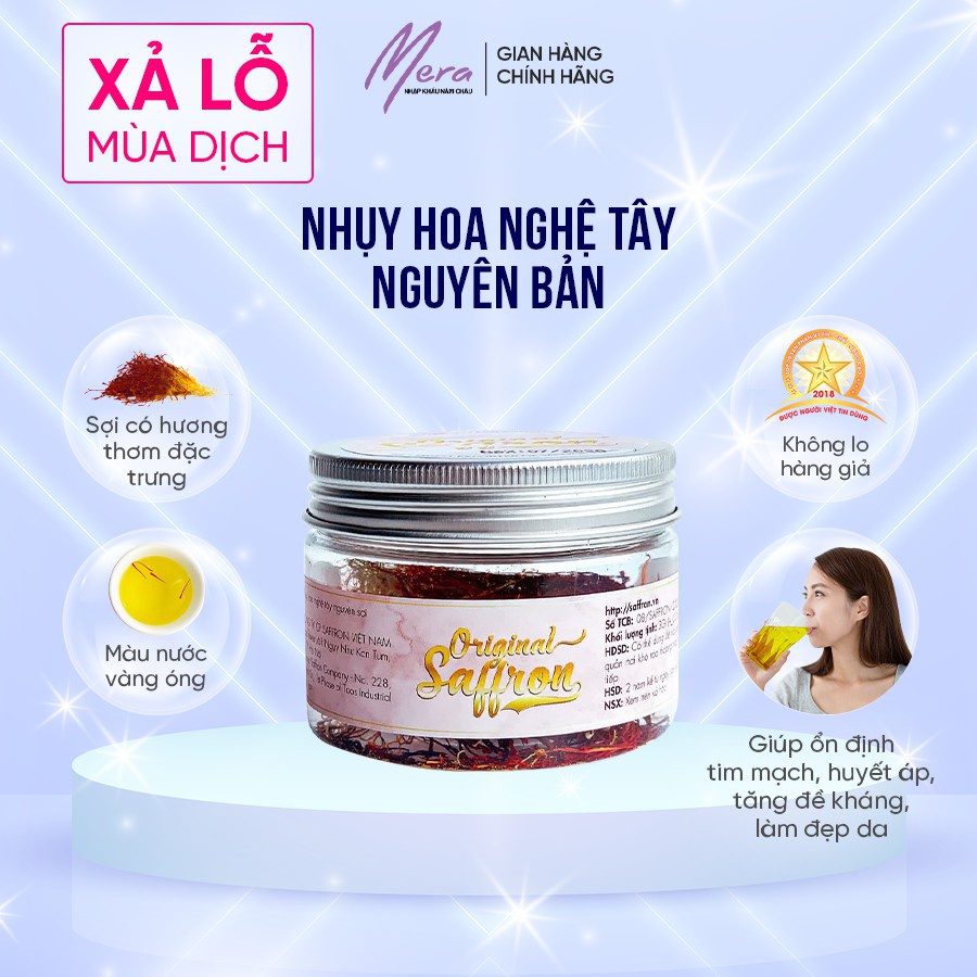 Nhụy hoa nghệ tây thương hiệu Saffron Jahan loại nguyên bản 3gr