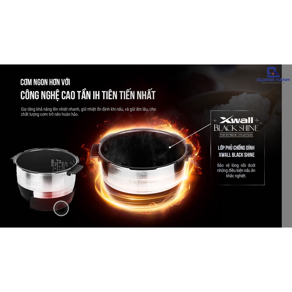 Nồi Cơm Điện Cao Tần Áp Suất Kép Cuckoo KHTS1060FD 1.8L