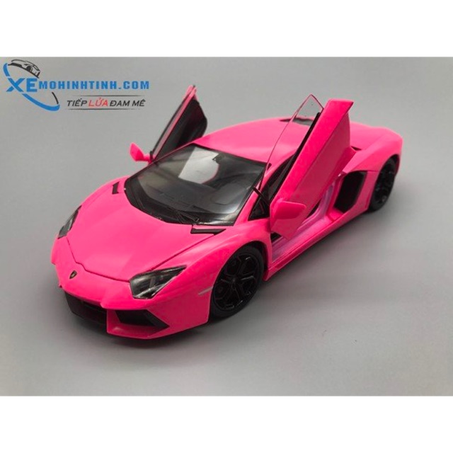 Xe Mô Hình Lamborghini Aventador Lp700 1:24 Welly (Hồng)