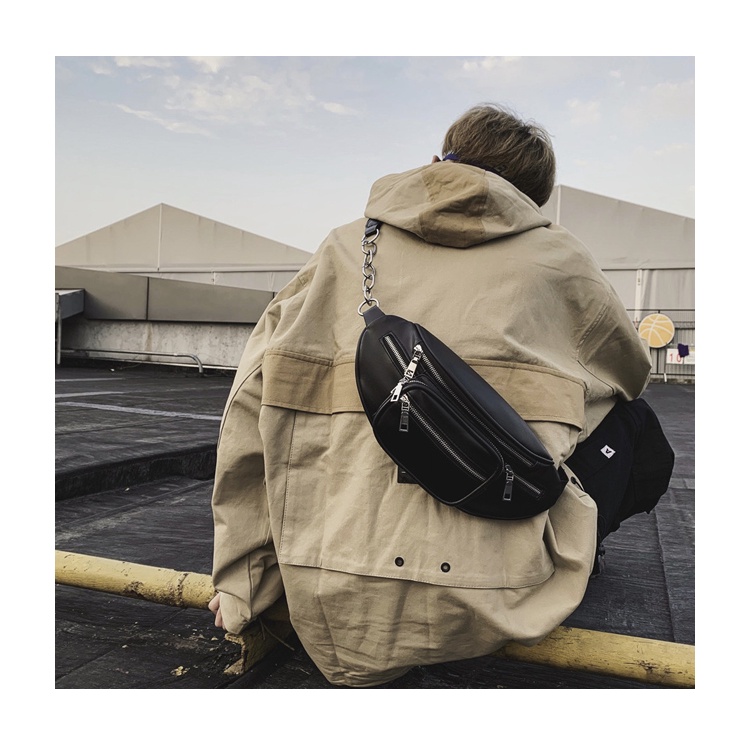 Túi Bao Tử Street Style Đeo Chéo 5 Ngăn Kéo Quai Xích L500