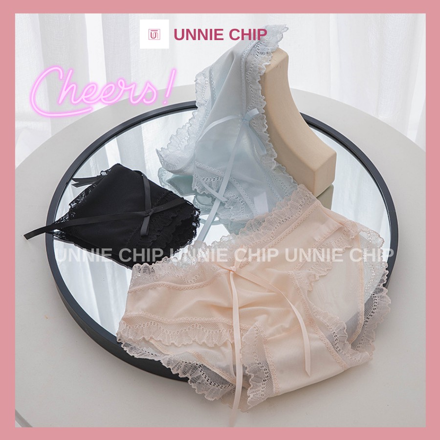 Quần lót nữ ren gợi cảm quyến rũ đáy cotton kháng khuẩn Nhật Bản QL027