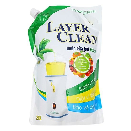 Nước rửa bát hữu cơ LayerClean túi 2L