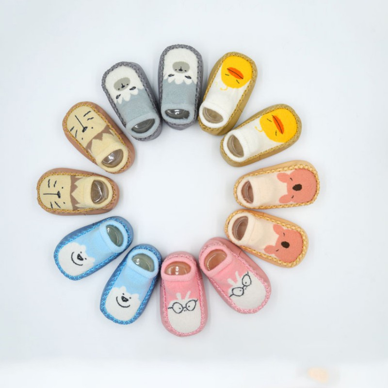 ☀ sunny ღ Vớ cotton chống trượt in họa tiết hoạt hình đáng yêu dành cho các bé