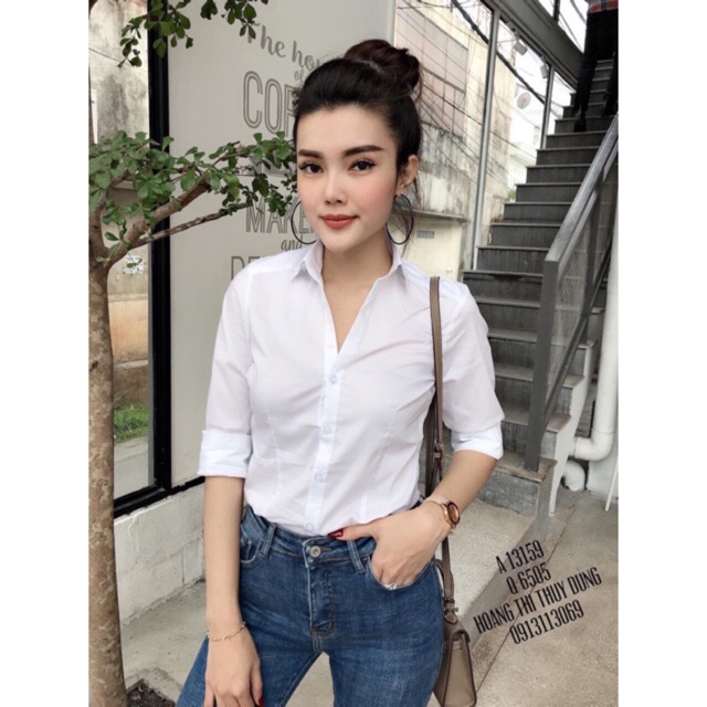 Sơ mi trắng( hàng có size)# áo sơ mi