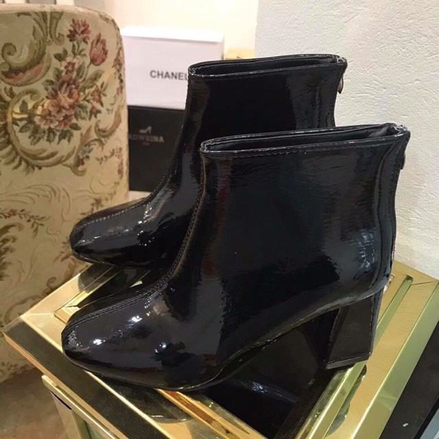 Bốt nữ da bóng quốc dân cổ lỡ khoá sau gót vuông hot đình đám | BigBuy360 - bigbuy360.vn