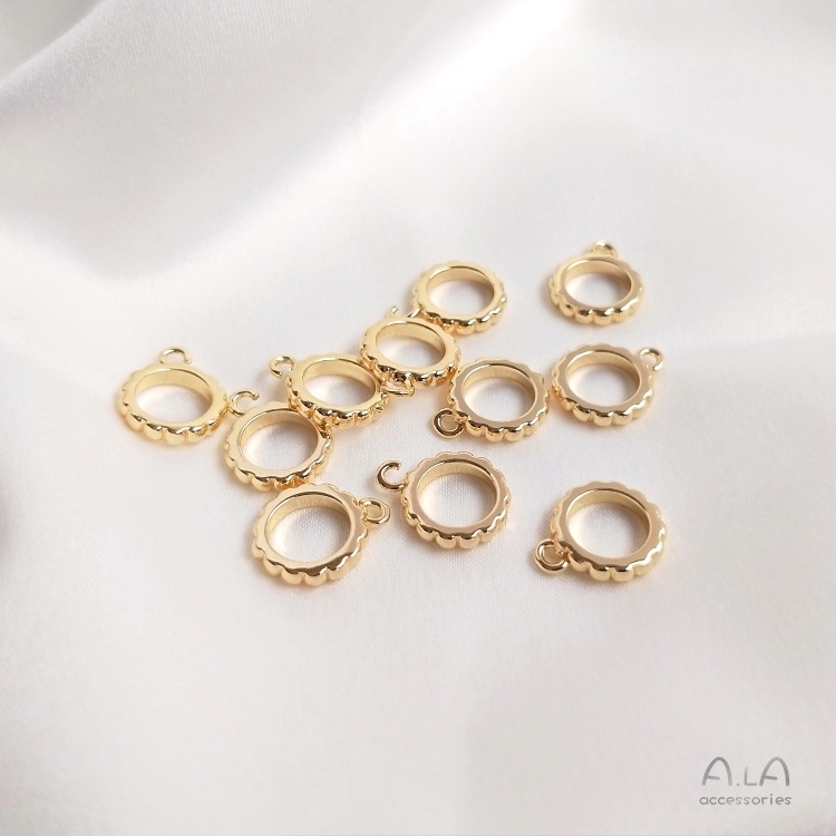Mặt Dây Chuyền Nhẫn Bằng Đồng Mạ Vàng 14K diy