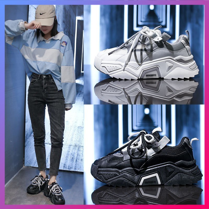 [Xu hướng hàn quốc] Giày thể thao nữ, Giày dép nữ ULzzang Sneakers Phản quang⚡️3 màu có sẵn (223)